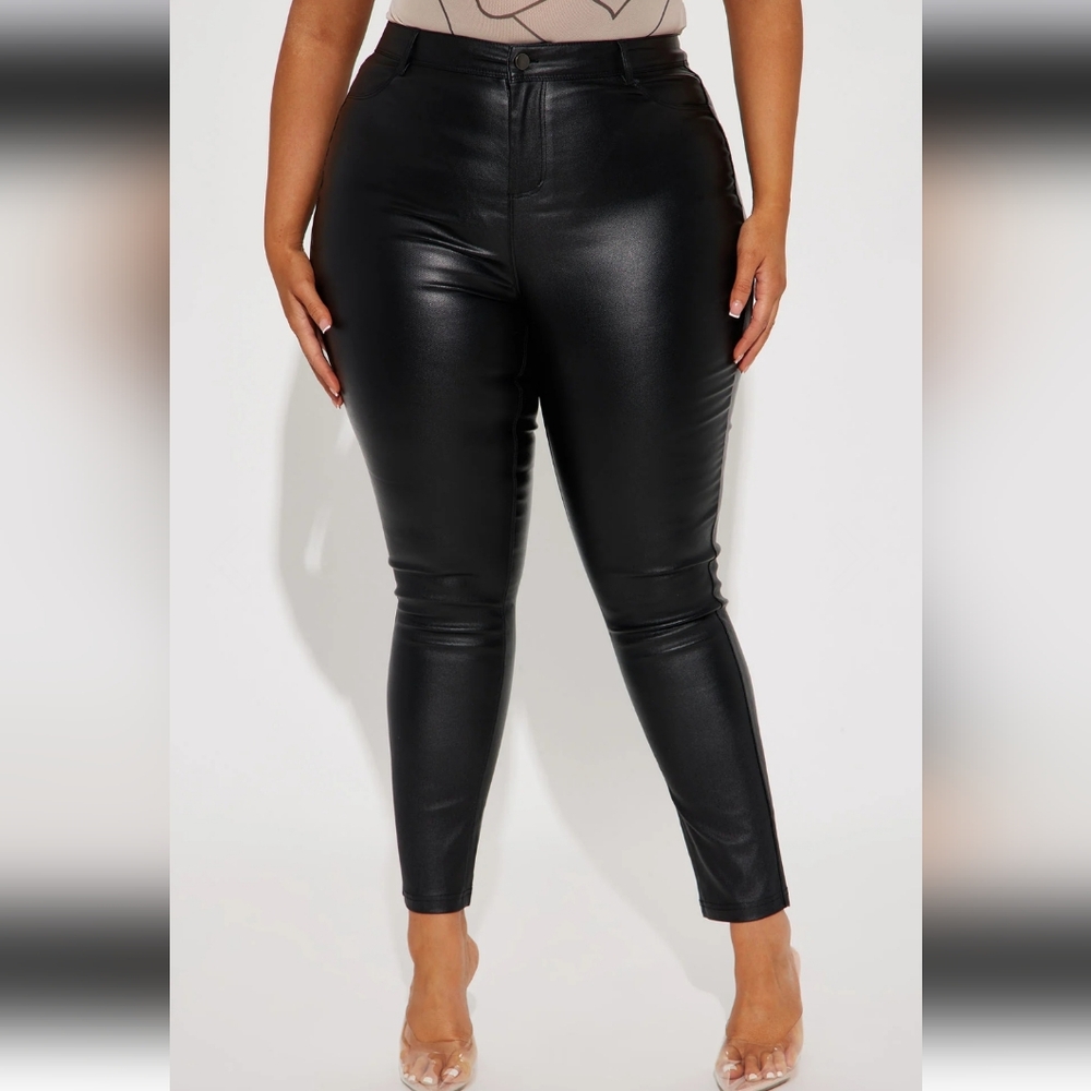 Fashion Nova Sammie High Rise Pants Black Sz 1x